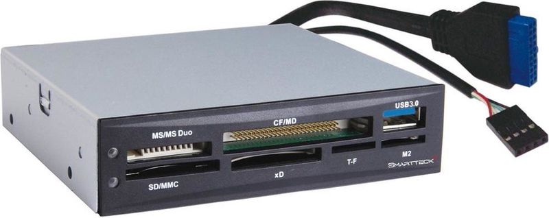 Lecteur de Cartes Smartteck compatible 25 en 1 interne USB 3.0 + 1 port USB