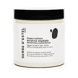 SERGE D'ESTEL PARIS Keratine masker voor glad haar, 250 g, helpt om het Braziliaanse gladmaken te verlengen, herstelt en herstructureert de haarvezel, 100% veganistische formule, gemaakt in Parijs