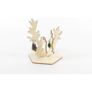 Reine Mère Jewelry Holder / Sieradenhouder Stella L17xW17xH14cm Laser-cut plywood jewelry plants multiplex Sieradenhouder, made in the Jura.