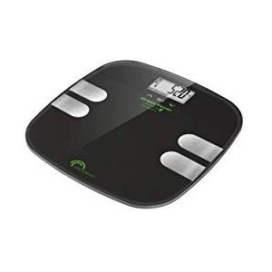 Little Balance – Personenweegschaal/impedantiemeter zonder batterijen – USB-lader – analyse van je lichaamssamenstelling (gewicht, BMI, water, botmassa, spier...) – meerdere gebruikers.