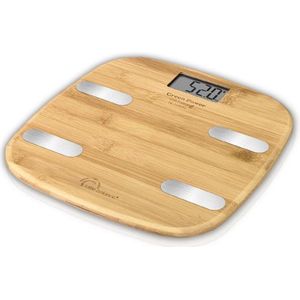 Little Balance - 8359 - Slimme Weegschaal - Bamboe - 13x Lichaamsanalyse - USB Oplaadbaar