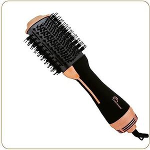 LITTLE BALANCE 8621 Ionic Volume & Style, verwarmingsborstel, 3 temperaturen, drogen, borstelen, gladmaken, föhnen, volume, ionentechnologie, 1000 W, zwart