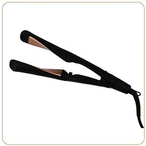 LITTLE BALANCE 8625 Ionic Twist & stijltang, 2-in-1, lange verwerking, instelbare temperatuur, ionentechnologie met keramiek/toermalijnplaten, zwart