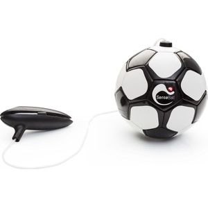 Senseball Voetbal - Techniekbal aan koord - Skillbal - Voetbaltrainer - Trainingsbal - Wit / Zwart | Maat: 3