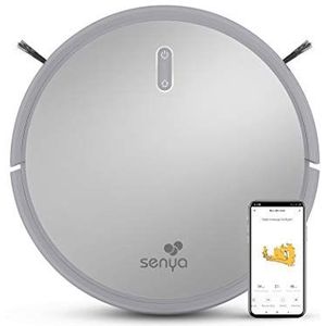 Senya My Little Robot SYCN-VC009, met wifi verbonden en programmeerbaar via app/afstandsbediening, 2000 Pa, 120 minuten voor tapijten en harde vloeren, stil < 60 dB, ideaal voor borstelharen.