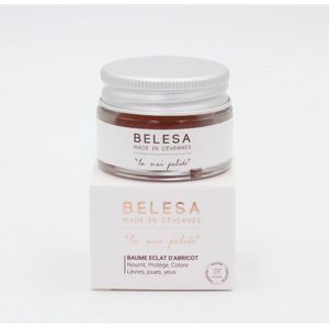 Belesa 100% natuurlijke cosmetica, blush abricot glow voor lippen, wangen en ogen, warme kleur van abrikoos 12 g
