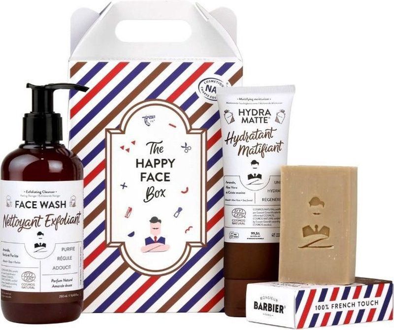 Monsieur Barbier - The Happy Face Box - Gezichtsverzorgingsset - 250ml/75ml/100gr