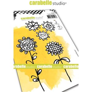 Carabelle Studio Cling stamp - A6 crayoned Florals