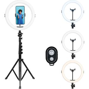Agfa Ringlamp 11'' incl. statief tot 155cm + bluetooth remote