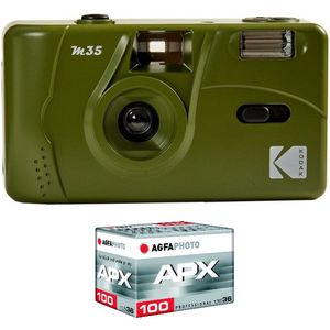 KODAK M35 - Appareil Photo Rechargeable 35mm, Objectif Grand Angle Fixe, Viseur Optique, Flash Intégré, Pile AAA