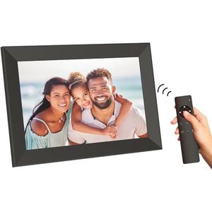 AGFA PHOTO Realiview APF1000 Digitale fotolijst, 10 inch (led 1024 x 600, fotoweergave, klok, kalender, programmeerbaar) zwart