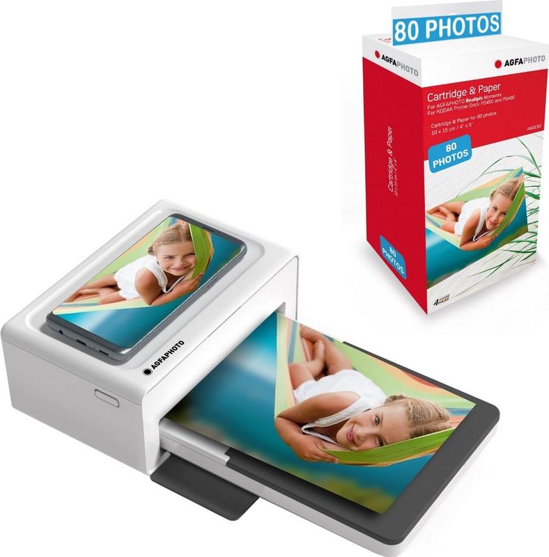 AGFA PHOTO - Realipix Moments - Fotoprinter - Wit - Bluetooth - 10 x 15 cm
