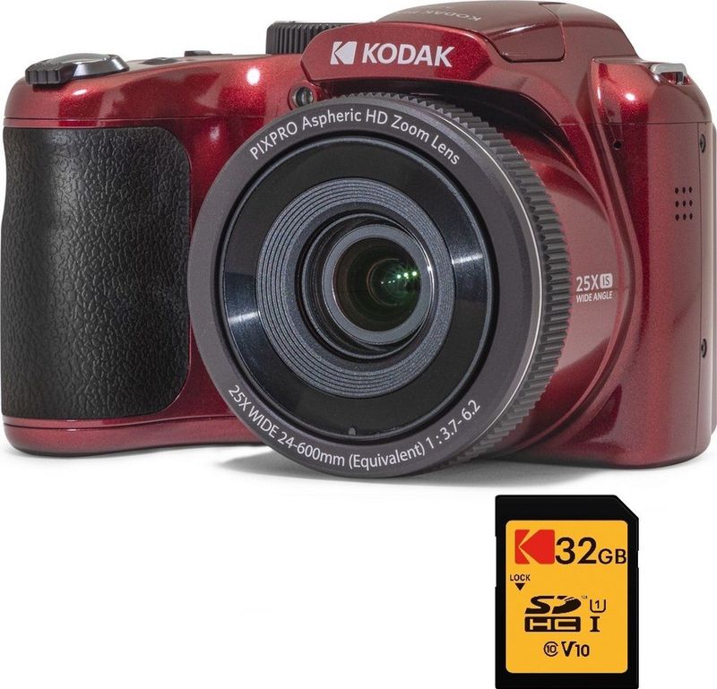 Kodak - Pixpro AZ255 - Digitale Camera - Rood - 16,35 MP - 25x Zoom - Full HD