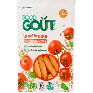 Good Goût Mini-Baguettes Tomate et Touche de Basilic Vanaf 12 Maanden Biologisch 70 g