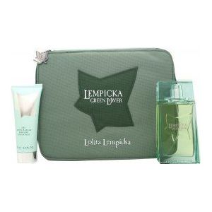 Lolita Lempicka Green Lover Geschenkset 100ml EDT + 75ml Aftershave Balsem + Toilettas