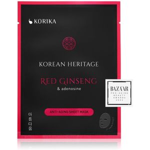 KORIKA Korean Heritage Red Ginseng & Adenosine Anti-aging Sheet Mask sheetmasker tegen rimpels Red Ginseng