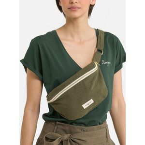 Heuptasje met ritssluiting Custine - The Waist Bag RIVE DROITE PARIS. Katoen materiaal. Maten één maat. Groen kleur