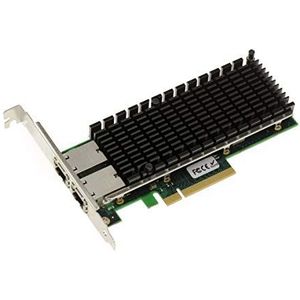 KALEA-INFORMATIQUE Netwerkcontroller-kaart PCIe 3.0 x8 LAN Ethernet 10G 2 RJ45-poorten. met Intel X540-chipset. Beugels met hoog en laag profiel.