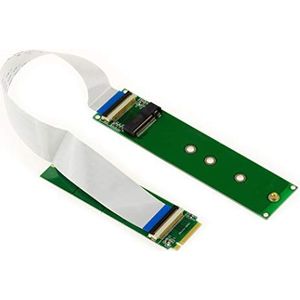 KALEA-INFORMATIQUE Riser verlengkabel voor M.2 NGFF-poort, M2 PCIe M Key AHCI of NVMe SSD-ondersteuning met 20 cm zacht tafelkleed