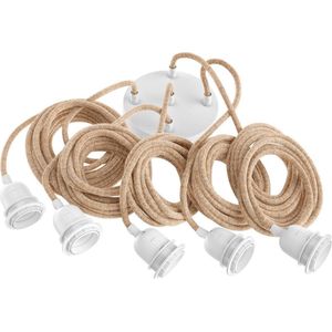 Hoopzi - Lampfitting voor Plafond - Naturel Wit - 5 Fittings