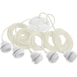 Lampfitting voor plafond - Wit - 5 fittings