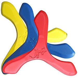 LMI en Fox – boomerang schuimstof natuursport, Jay D, blauw, geel, rood