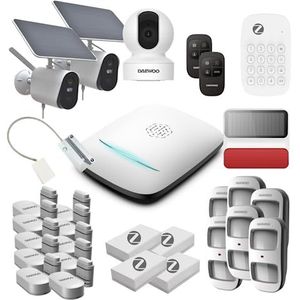 Alarmpakket PA513Z – Full 4G & Zigbee alarmsysteem, diervriendelijk, professionele kwaliteit, afstandsbediening, buitensirene, 3 camera's, compatibel met Amazon Alexa, Google Home