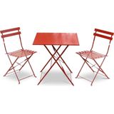 sweeek - Vierkante bistroset 2 stoelen