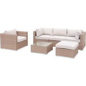 sweeek - Wicker loungeset caligari - 5 plaatsen