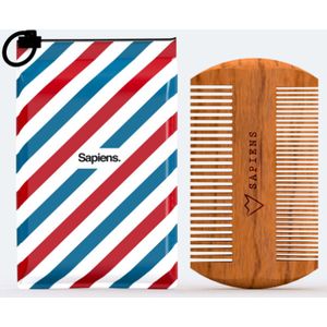 Sapiens Baard kam Wood editie - Peren hout