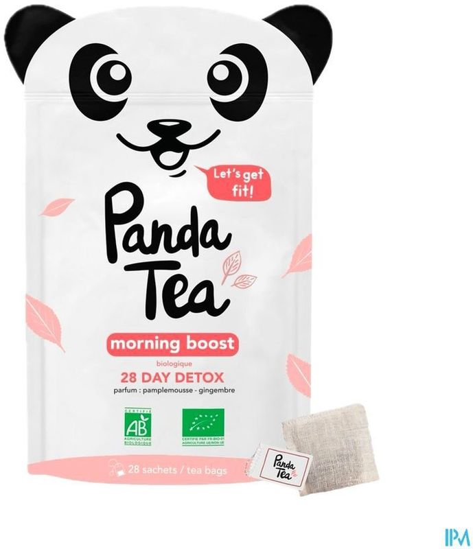 Panda - Morning Boost - Kruidenthee - 28 Katoenen Zakjes - Natuurlijke Energieondersteuning