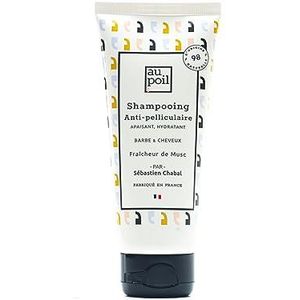 Met haar de anti-roos shampoo voor baard en haar van muskus van Sébastien Chabal