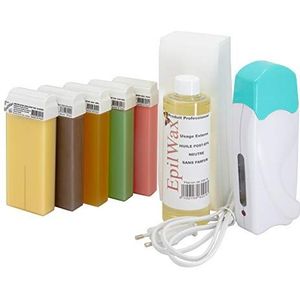 Epilwax - Solo Haarverwijderingsset - Groot Model - 250 ml - Compleet Met Rollers