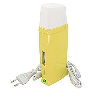 EpilWax Epileerder Royal Wasverwarmer, 35 watt, voor professionele ontharing, 100 ml, met ontharingsstrips, ""epilleerapparaat voor ontharing met waspatronen (koningsgeel)