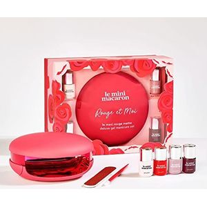 Le Mini Macaron - Maxi Nagellak Set - Rood - 4 3-in-1 Nagellak en Accessoires