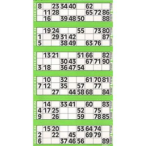 CARTALOTO - 8 notitieboeken met elk 750 Jumbo Bingo tickets - groen, JOJBB1-03, meerkleurig