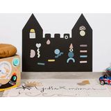 FERFLEX - Kasteel - Kinderkamer - magneetbord zwart - magneetsticker - magneetbord voor kinderen - magneetbord kinderkamer - magneetbord speelgoed - memobord