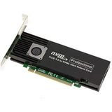 KALEA-INFORMATIQUE M2 PCIe 3.0 x16 controllerkaart voor 4x M.2 NVMe M Key. High en Low Profile Chipset ASM2824