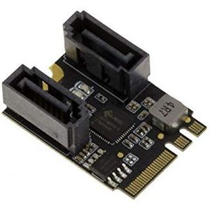 KALEA-INFORMATIQUE M2 E A Key tweepoorts SATA 6GBps-controllerkaart met JMB582-chipset