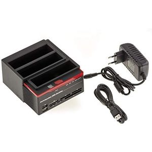 KALEA-INFORMATIQUE - Triple Docking Station - HDD Dock met Kloneringsfunctie - 2 SATA poorten en een IDE 2.5 EN 3.5 poort naar USB 3.0