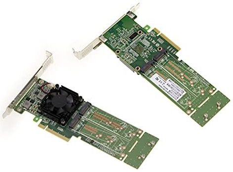 Kalea-informatique - M2 PCIe 3.0 x8 Controller-kaart - Voor 4x M.2 NVMe M Key SSD