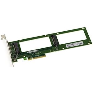 KALEA-INFORMATIQUE PCIe x8 PCIe 3.0-controllerkaart voor 2 SSD PCIe NVMe U.2 U2 68-pins SFF-8639. Draadloze Direct Board Mount
