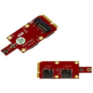 KALEA-INFORMATIQUE M2 B Key miniPCIe-adapter voor M.2 NGFF 3G 4G 5G LTE GPS-module op mPCIe-poort, met twee Nano SIM-sleuven.
