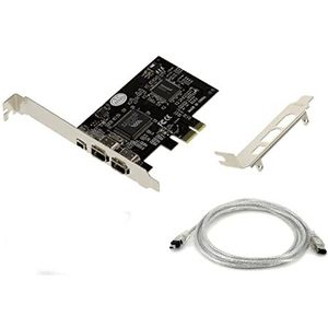 KALEA-INFORMATIQUE - PCIe FireWire 400 Controllerkaart - 3-poorts - High en Low Profile Hoeken