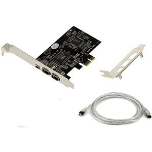 PCI Express PCI Express PCI naar FireWire 400 IEEE1394a - 2+1 6-punts en 4-punts poorten - CHIPSET Via VT6308 en ASM1083 - met Ilink-kabel, geleverd met twee Low en High Profile hoeken