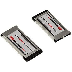 KALEA-INFORMATIQUE Express Card 34mm EXPRESSCARD 34 naar USB 3.0 2 Ports USB3 SUPERSPEED 5G met NEC D720202 Chipset - Verzonken.