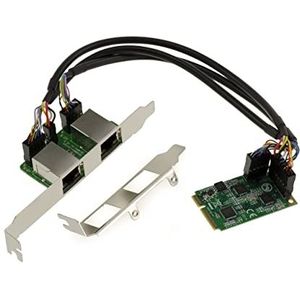 KALEA-INFORMATIQUE Netwerkcontroller kaart mini PCIe MiniPCIe 2 Poorten 2,5 Gigabit RJ45 LAN ethernet 10 100 1000 1G 2,5G. Dubbele chipset Realtek RTL8125
