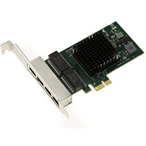 KALEA-INFORMATIQUE PCIe x1 4-poorts RJ45 Quad LAN GIGABIT ethernet 10 100 1000Mb 1G netwerkcontroller kaart met BroadCom BCM5719 chipset - Laag en Hoog Profiel