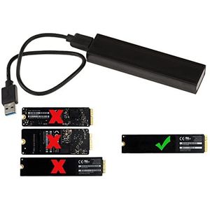 KALEA-INFORMATIQUE Kompatibles externes Gehäuse für Mac Air 2012 SSDs zu USB3 (USB 3.0 SUPERSPEED) für Mac SSDs mit 8+18 Pins (A1466 A1465 MD223 MD224 MD231 MD232).