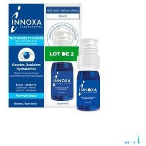 INNOXA - Druppels blauwe formule – oogdruppels – maakt rode ogen witter – hydrateert droge en vermoeide ogen – originele formule steriel en zonder conserveringsmiddelen – 2 x 10 ml